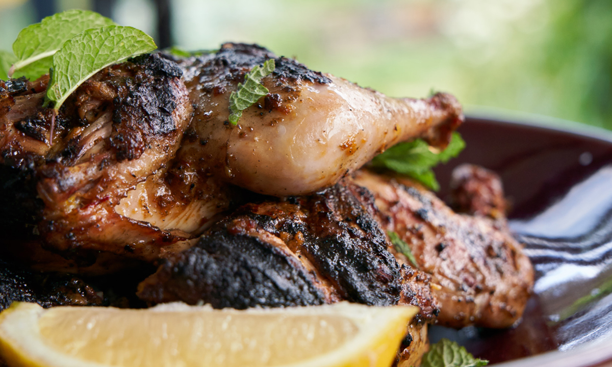 Recipe: Grilled saffron poussin with lemon, chilli and mint - SALIFE